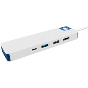 Hub USB-C HyperDrive Flex 8 ports - Blanc, bleu