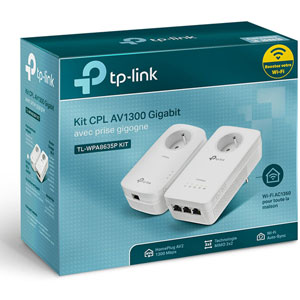 Kit CPL AV1200 3 ports Gigabit Wi-Fi AC avec prise