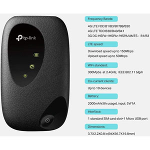 Modem/routeur Mobile 4G LTE 150 Mbps WiFi 300 Mbps