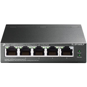 photo Switch 5 ports 10/100 Mbps avec 4 ports PoE