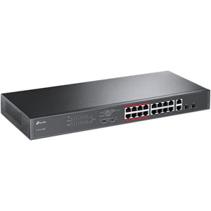 Switch 16 ports PoE+ 10/100 Mbps + 2 ports Gigabit