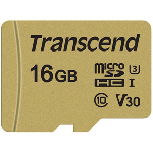 photo 500S microSDHC UHS-I U3 - 16Go + Adaptateur SD
