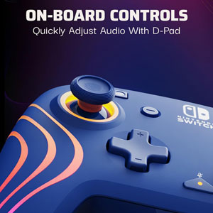 Manette filaire Afterglow Wave pour Switch - Bleu