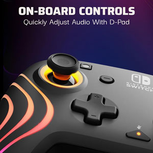 Manette filaire Afterglow Wave pour Switch - Noir