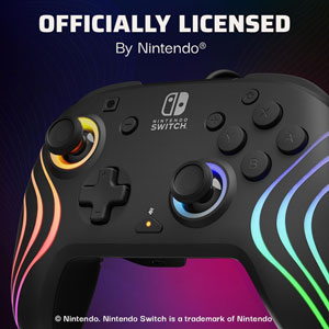 Manette filaire Afterglow Wave pour Switch - Noir