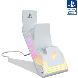 PDP Chargeur Double Afterglow Wave PS - Blanc