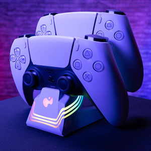 PDP Chargeur Double Afterglow Wave PS - Blanc
