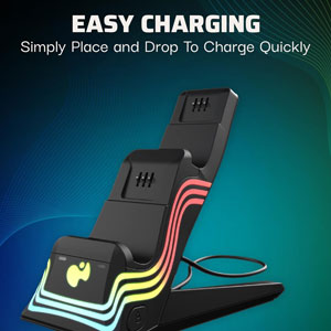 PDP Chargeur Double Afterglow Wave Xbox - Noir