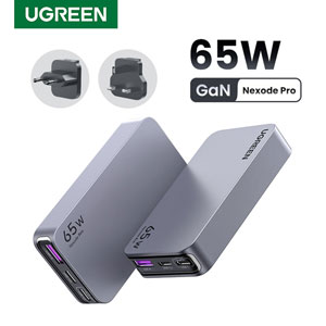 photo Chargeur Secteur 65W Ultra Plat Voyage