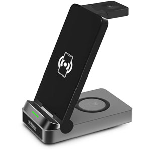 photo Chargeur 3 en 1 - Noir - avec fonction stand
