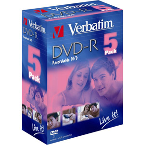 photo Pack de 5 DVD-R 4,7 Go