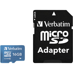 VERBATIM Micro SDHC 16 Go Class10 - Adaptateur SD - 44043 moins cher 