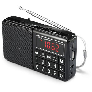 photo Radio avec batterie rechargeable +  USB / MicroSD