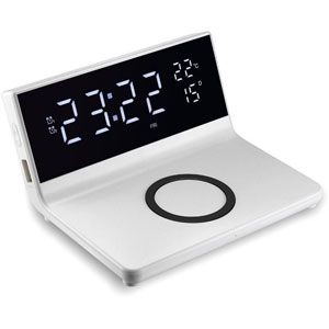 photo Réveil avec chargeur induction à 15W double alarme