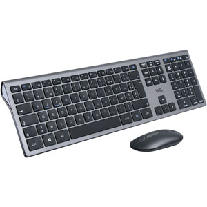 photo Clavier souris sans fil BT/2.4Ghz - Noir, argent