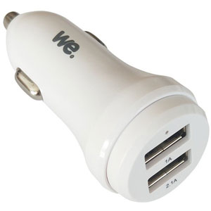 photo Chargeur allume-cigare 2 ports USB - Blanc