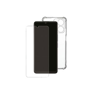 photo Coque transparente + verre trempé HONOR X7A