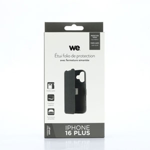 photo Etui folio aimenté pour iPhone 16 Plus - Noir