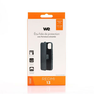 photo Etui folio aimenté  XIAOMI REDMI 13 - Noir