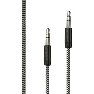 photo Câble Jack/Jack Nylon tressé - 1.50m / Noir, blanc