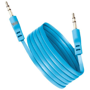 photo Câble Jack/Jack 3.5mm M/M plat 1.50m - Bleu