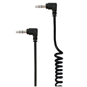 photo Câble Jack M/M 3.5mm torsadé coudé - 2m / Noir