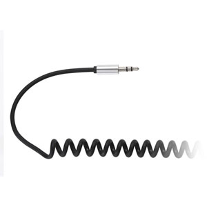 photo Câble Jack mâle/mâle 3.5mm torsadé - 2m / Noir