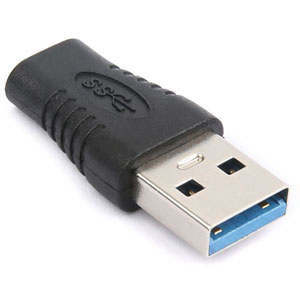 photo Adaptateur USB-C femelle/USB mâle - Noir