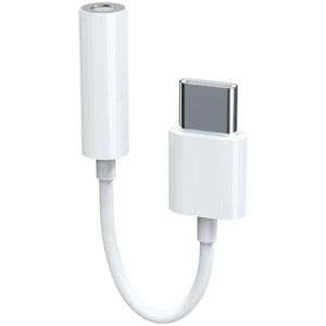 photo Câble USB-C/Jack Mâle Nylon tressé - 1.20m / Blanc