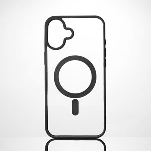 photo Coque pour iPhone 16 - noir/transparent