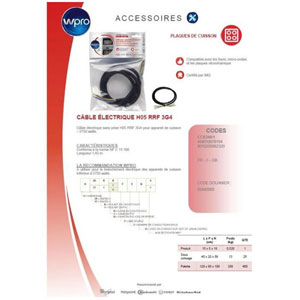 WPRO Câble électrique cuisson