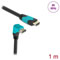 Câble HDMI droit vers coude bas 90° 8K 60Hz 1m