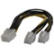 Doubleur d'alimentation PCI Express 6 pins - 15cm