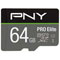 PNY PRO Elite microSDXC UHS-I- 64Go + Adaptateur SD