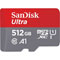 Sandisk Ultra microSDXC UHS-I U1 - 512Go + Adapt. SD