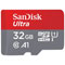 Sandisk Ultra microSDHC UHS-I - 32Go + Adaptateur SD