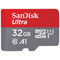 Sandisk Ultra microSDHC UHS-I 32Go + Adapt SD (pack de 2)