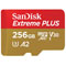 Sandisk Extreme PLUS microSDXC UHS-I - 256Go + Adapt SD