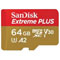 Sandisk Extreme PLUS microSDXC UHS-I - 64Go + Adapt SD