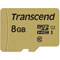 TRANSCEND 500S microSDHC UHS-I U3 - 8Go + Adaptateur SD