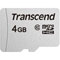 TRANSCEND 300S microSDHC Classs 10 - 4Go