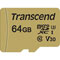 TRANSCEND 500S microSDXC V30 / UHS-I U3 / Classs10 - 64Go