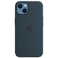 Photos Coque silicone MagSafe pour iPhone 13 - Bleu a.