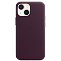 Photos Coque cuir MagSafe iPhone 13 mini - Cerise noire