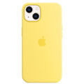 Photos Coque silicone MagSafe iPhone 13 - Jaune