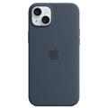 Photos Coque en silicone pour iPhone 15 Plus - Bleu
