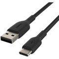 Photos Câble gaine tressée USB-C /USB-A (15 cm, noir)