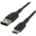 Photos Câble gaine tressée USB-C/USB-A (15 cm, noir)