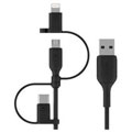 Photos Cable USB-A vers USB-C, Lightning et MicroUSB
