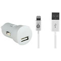 Photos Chargeur Voiture Lightning 2.4A - Blanc